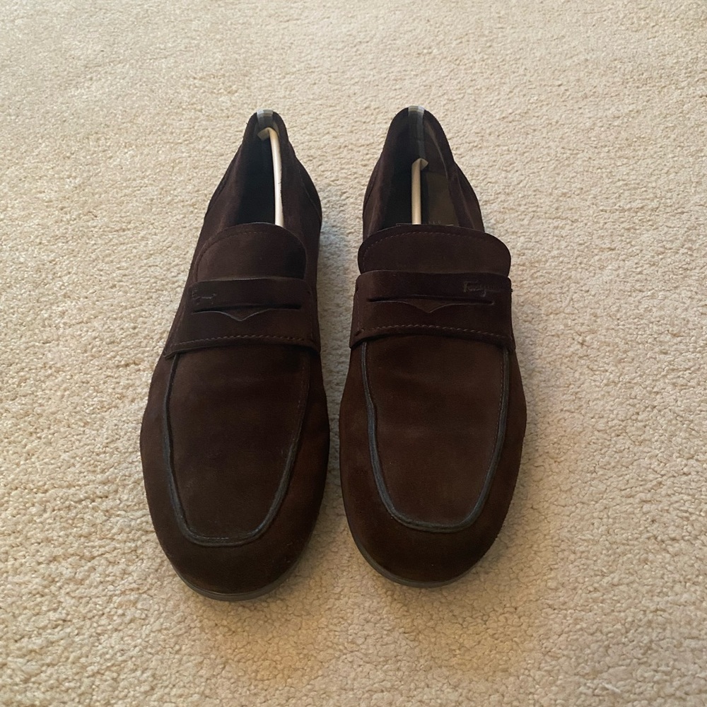 Salvatore Ferragamo moccasins brown suede